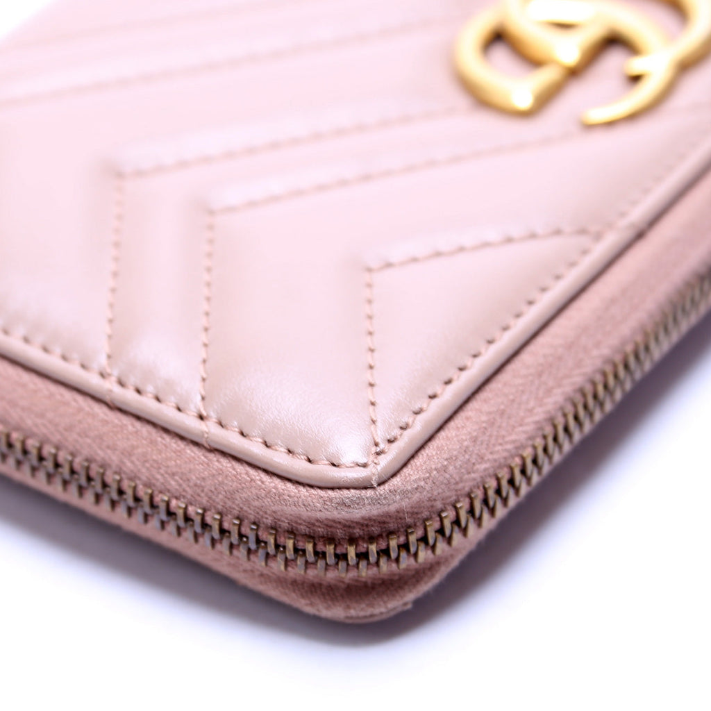 GG Marmont Zip Around Wallet 443123 Tan