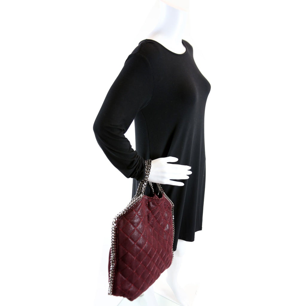 Falabella Quilted Fold Over Tote