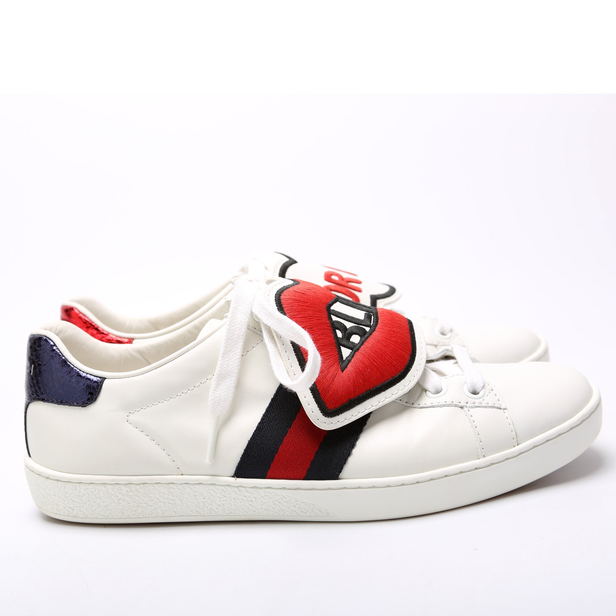 Gucci Ace Web Blind For Love Sneakers Size 37