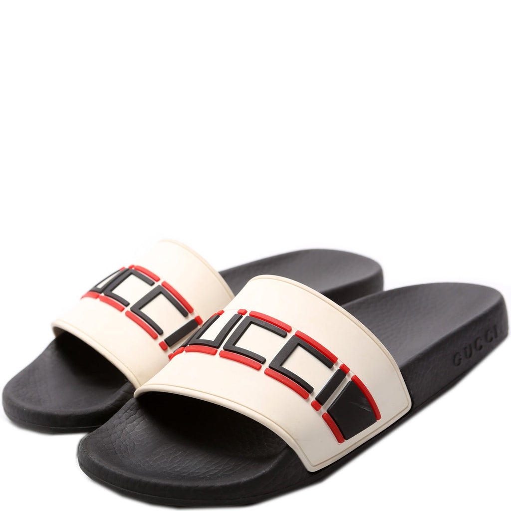 Gucci Logo Rubber Slides Size 36