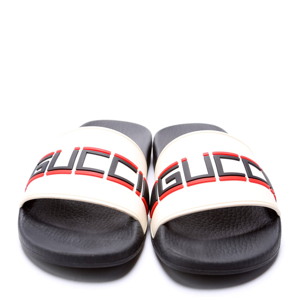 Gucci Logo Rubber Slides Size 36