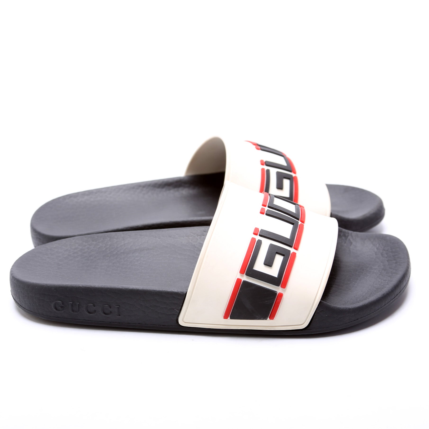 Gucci Logo Rubber Slides Size 36