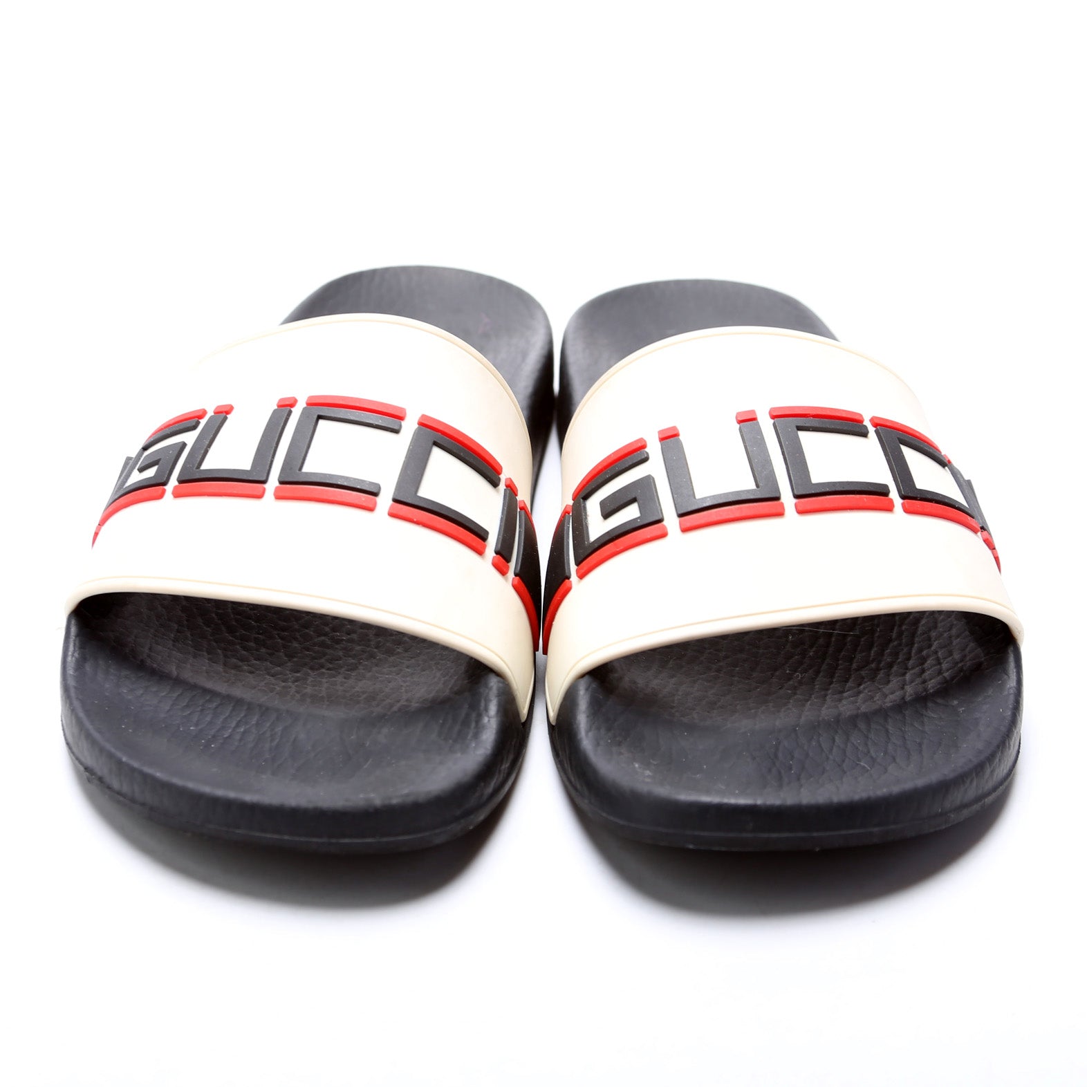 Gucci Logo Rubber Slides Size 40