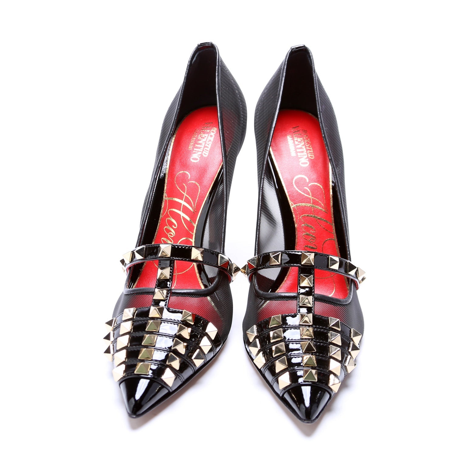Rockstud Pointed Toe Pumps Size 38.5