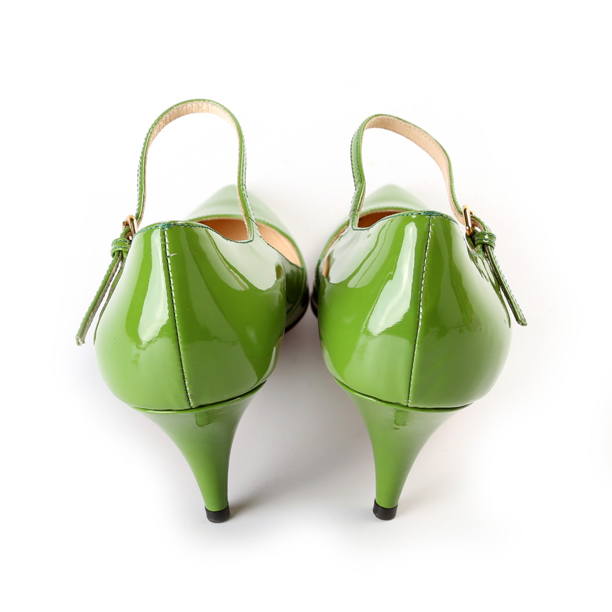 Prada Pointed Toe Pumps Size 39 Green