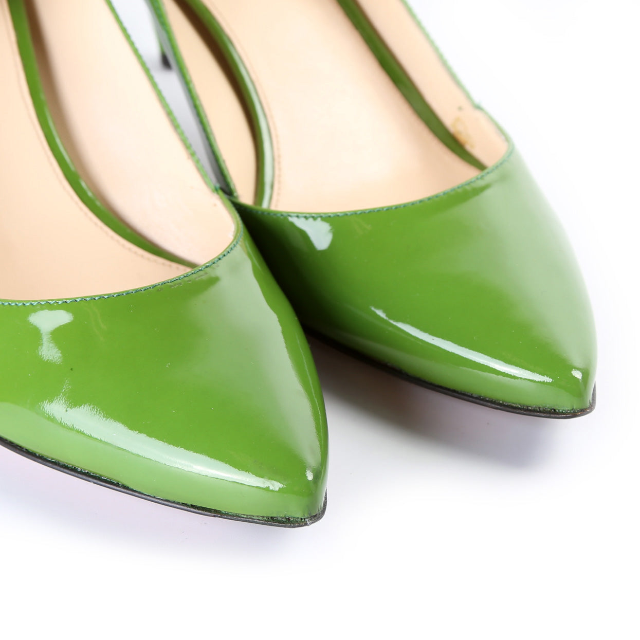 Prada Pointed Toe Pumps Size 39 Green