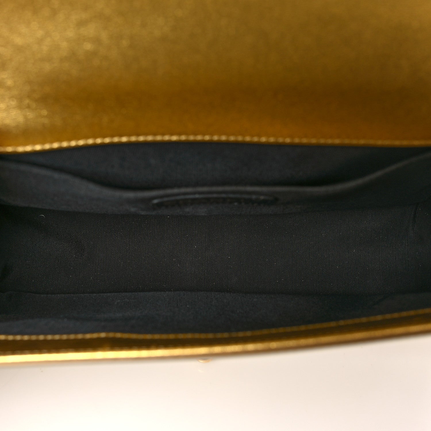 Chanel Metallic Patent Calfskin Quilted Medium Boy Flap Gold