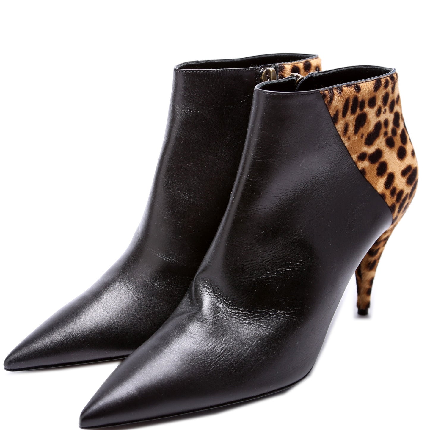 SAINT LAURENT Ankle Booties Leather/Calfskin Size 38.5