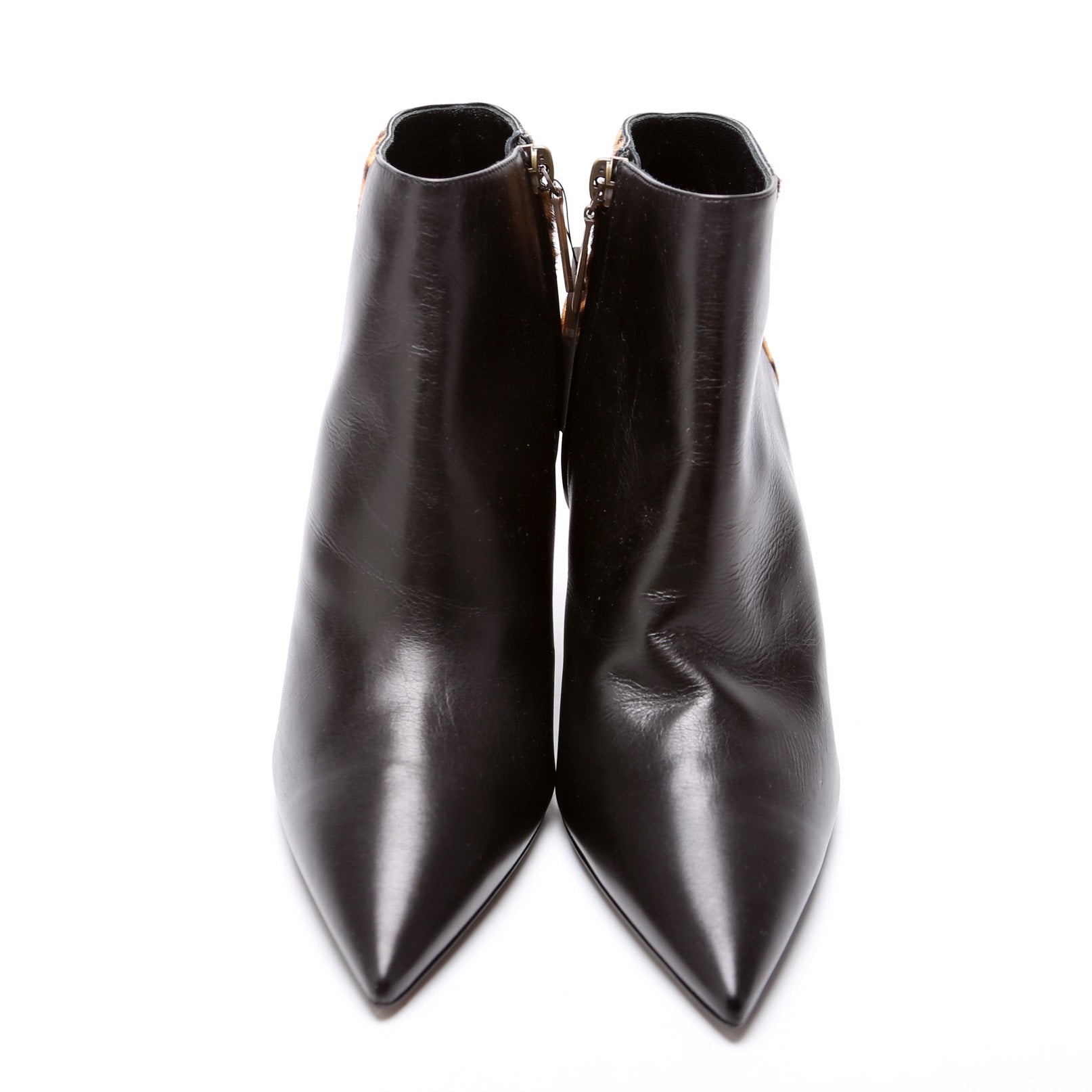 SAINT LAURENT Ankle Booties Leather/Calfskin Size 38.5