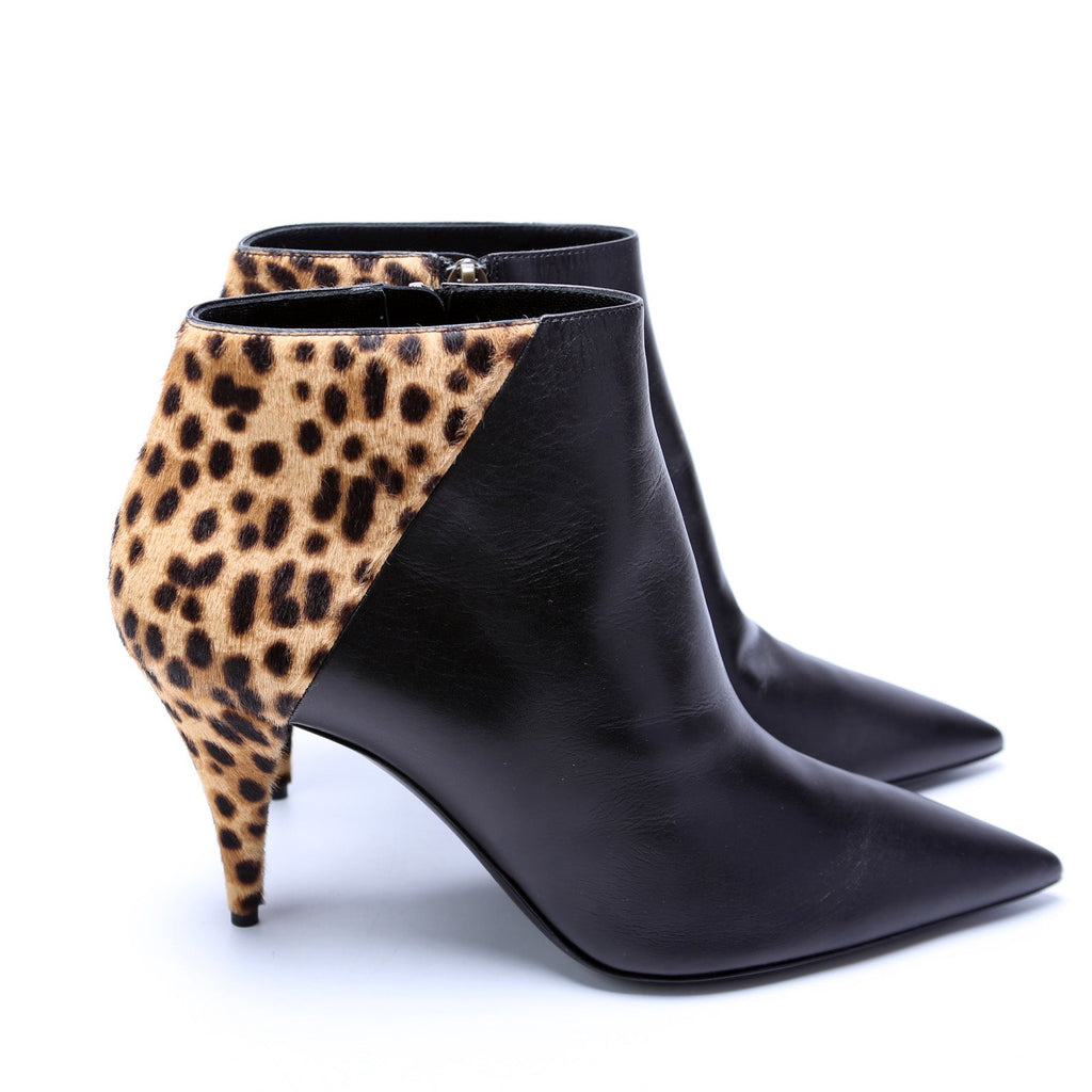 SAINT LAURENT Ankle Booties Leather/Calfskin Size 38.5