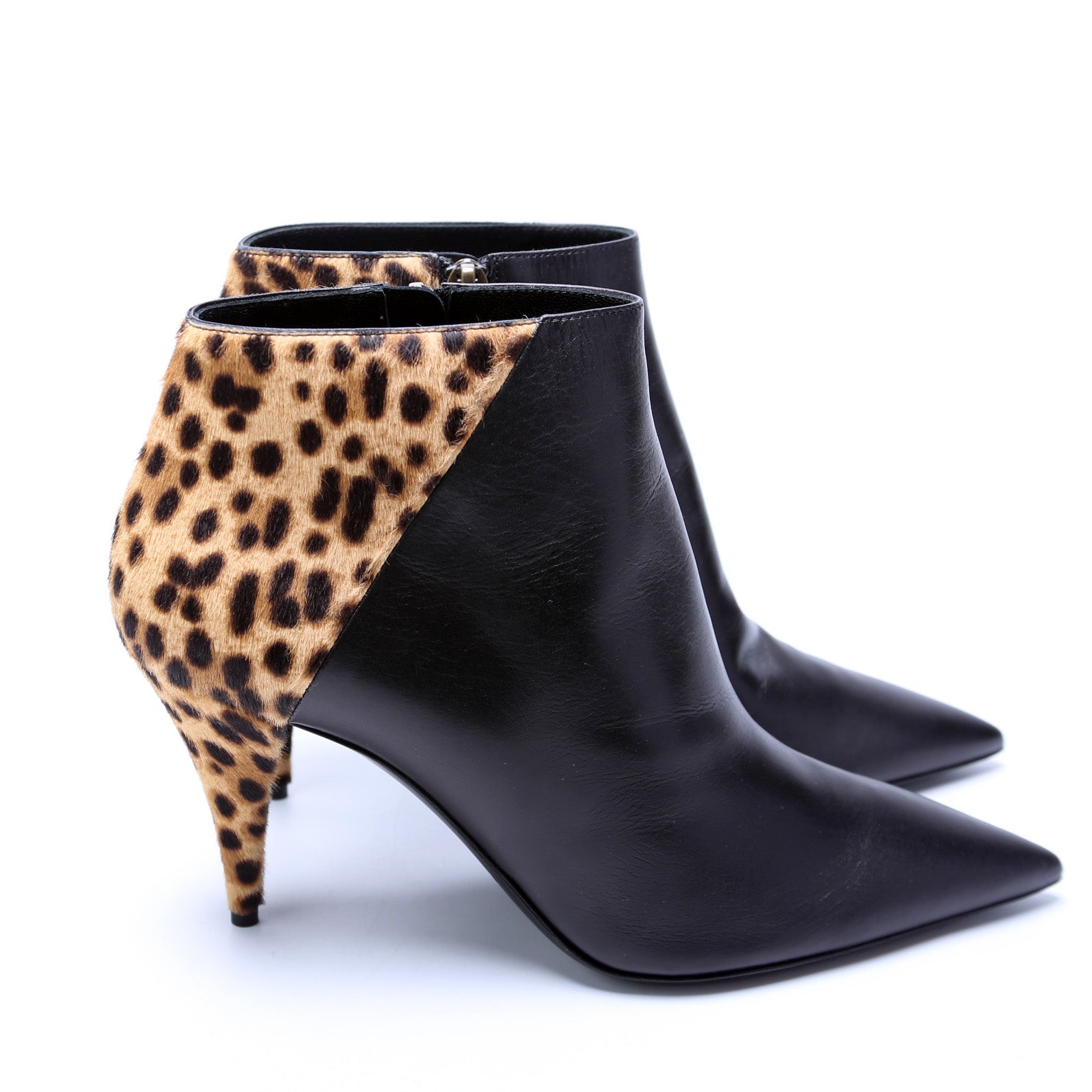 SAINT LAURENT Ankle Booties Leather/Calfskin Size 38.5