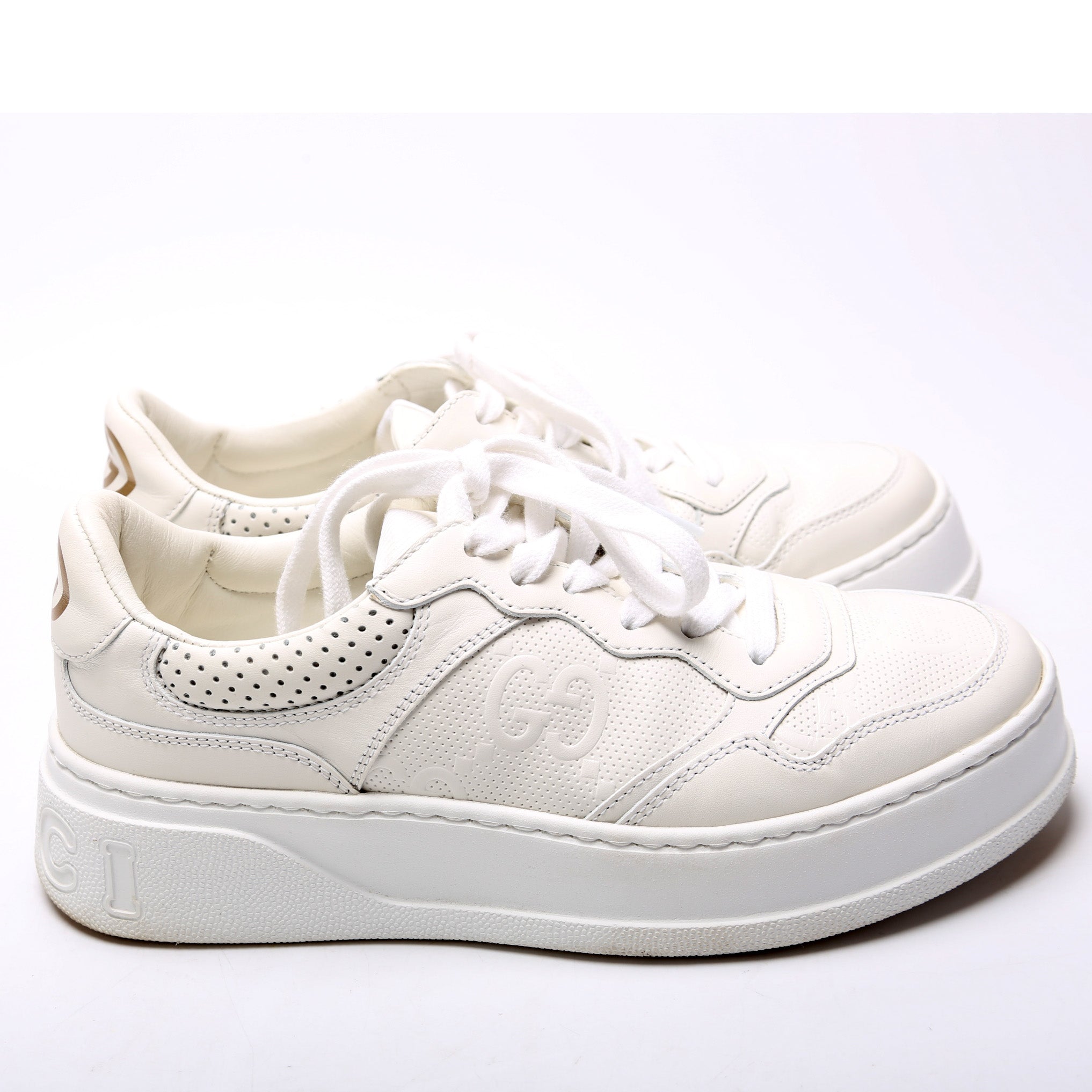 GG Chunky Leather Sneakers Size 37.5