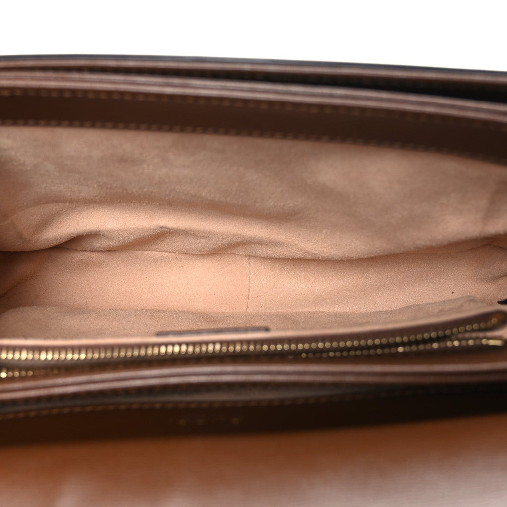 Gucci GG Supreme Monogram Horsebit 1955 Shoulder Bag Beige Brown Sugar