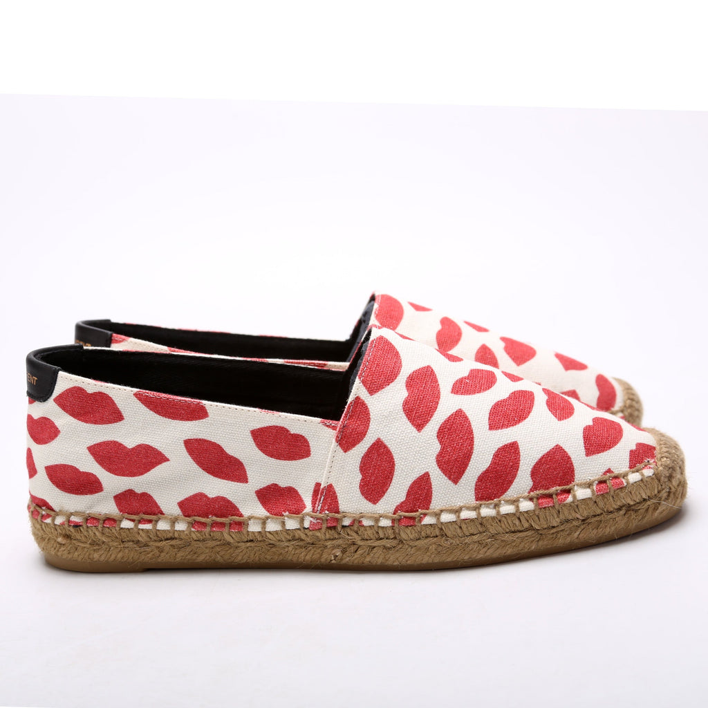 SAINT LAURENT Espadrilles Lips Canvas Size 37.5