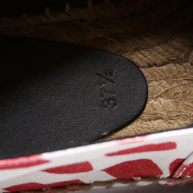 SAINT LAURENT Espadrilles Lips Canvas Size 37.5