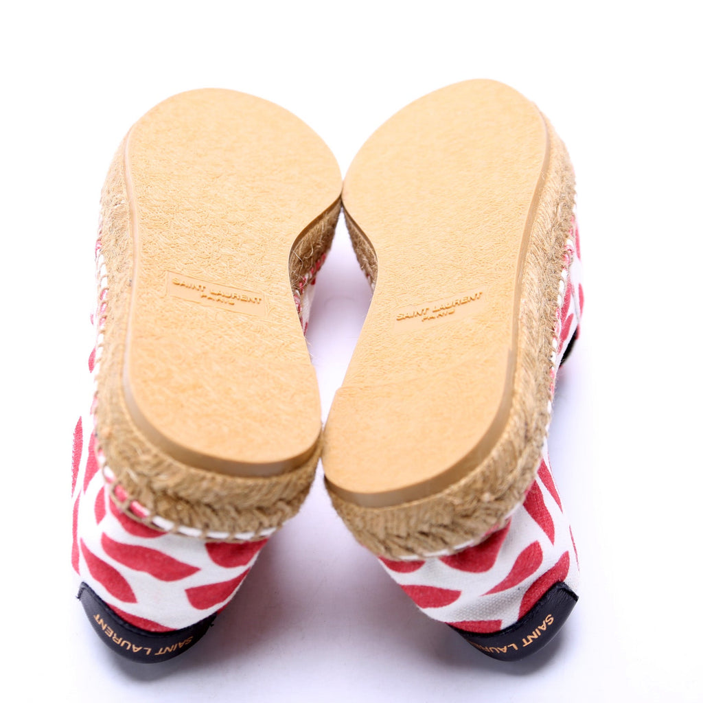 SAINT LAURENT Espadrilles Lips Canvas Size 37.5