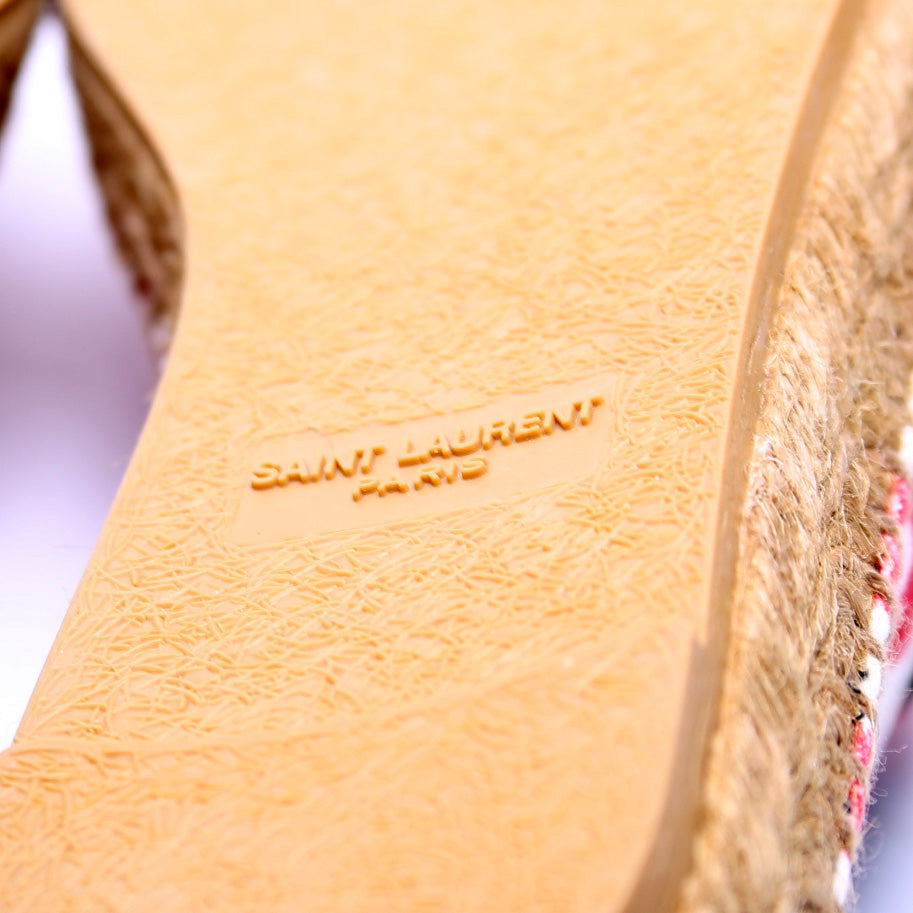 SAINT LAURENT Espadrilles Lips Canvas Size 37.5