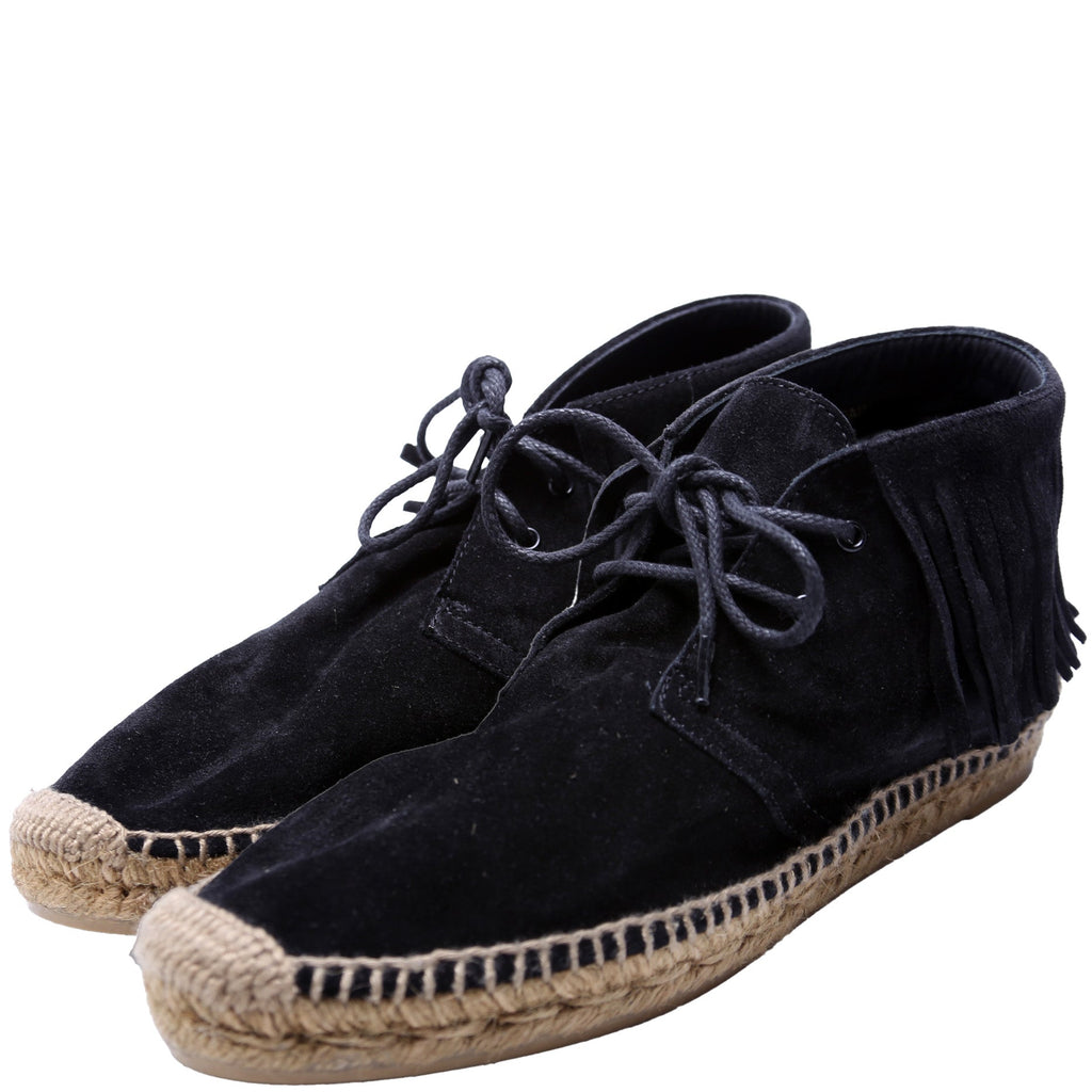 SAINT LAURENT Fringe Espadrilles Suede Size 38