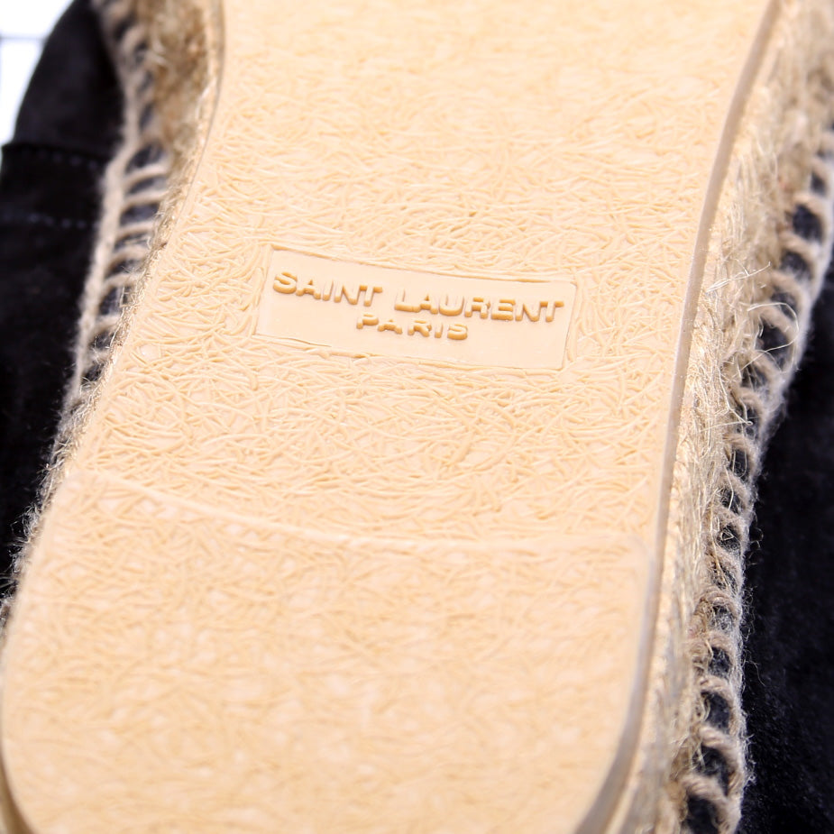SAINT LAURENT Fringe Espadrilles Suede Size 38