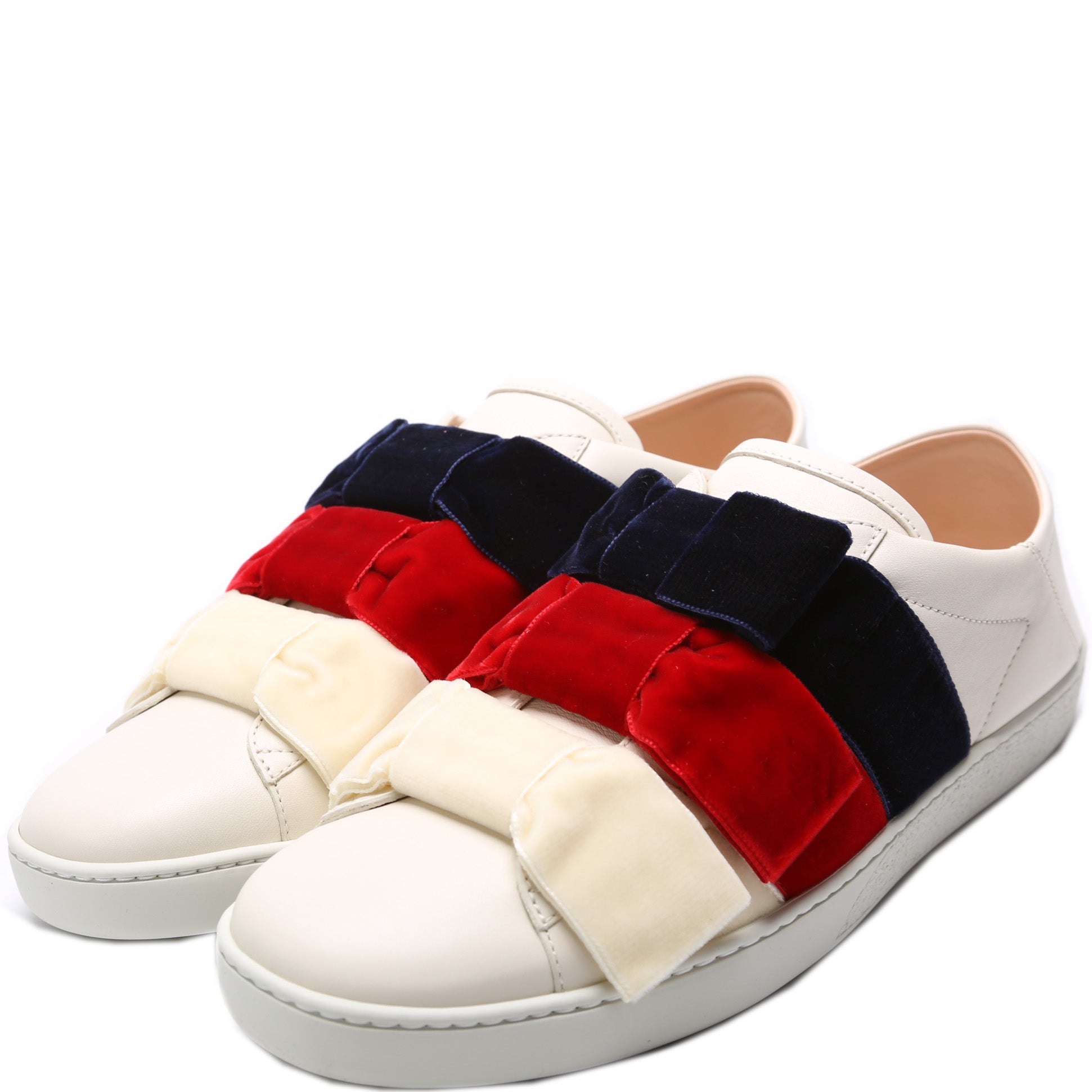 Gucci Ace Web Bow Sneakers Size 38.5