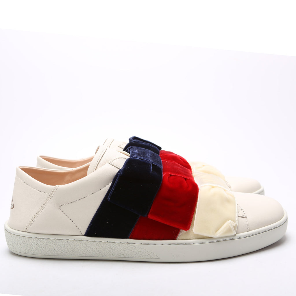 Gucci Ace Web Bow Sneakers Size 38.5