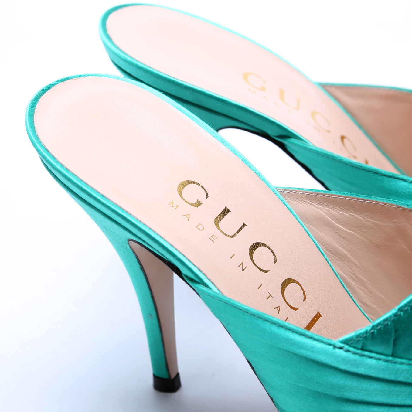 Gucci Double G Satin Sandals Size 38