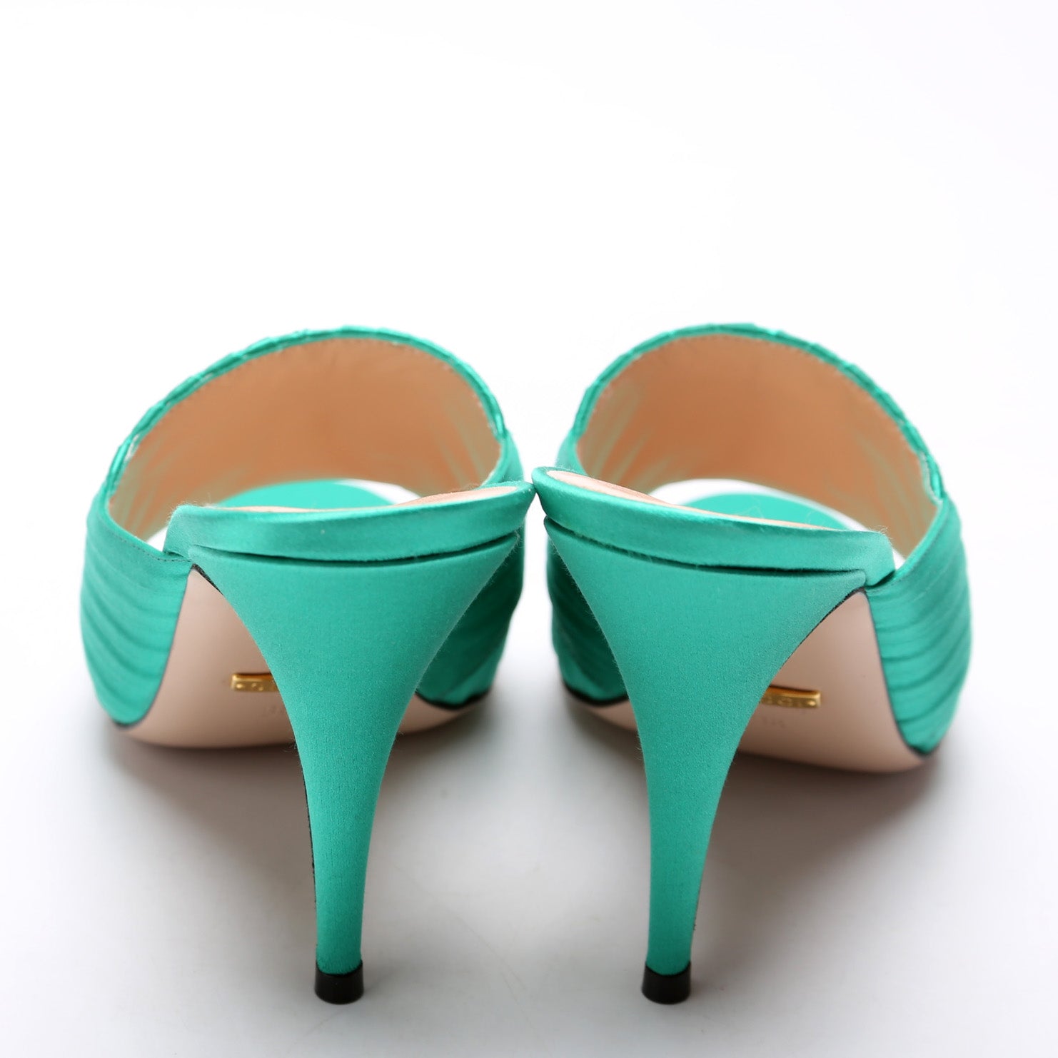 Gucci Double G Satin Sandals Size 38