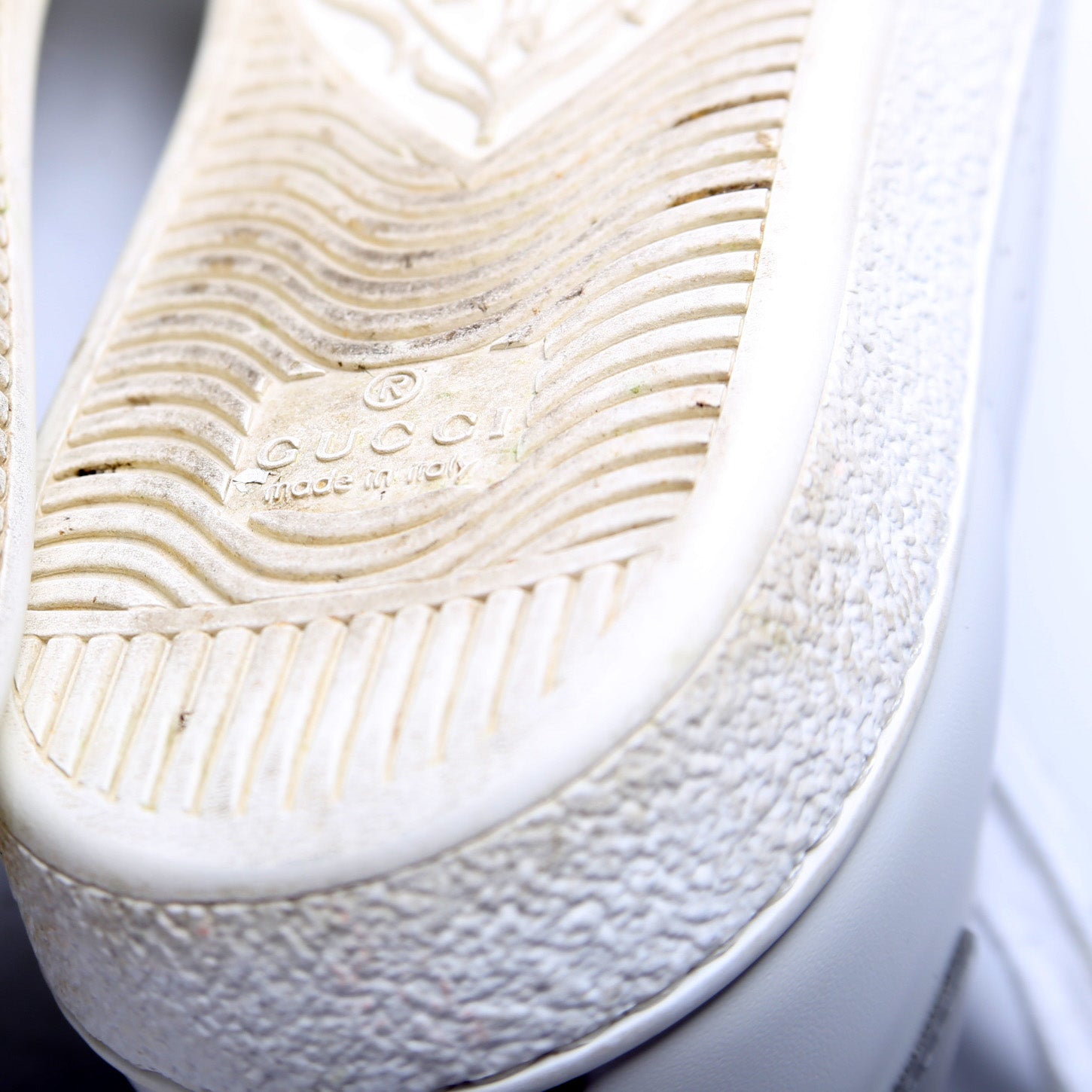 Gucci Ace Web Leather Sneakers Size 38