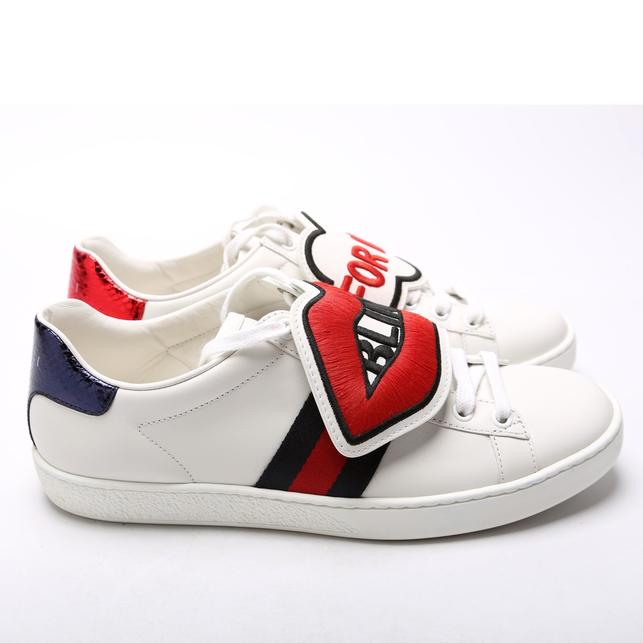 Gucci Ace Web Blind for Love Sneakers Size 38