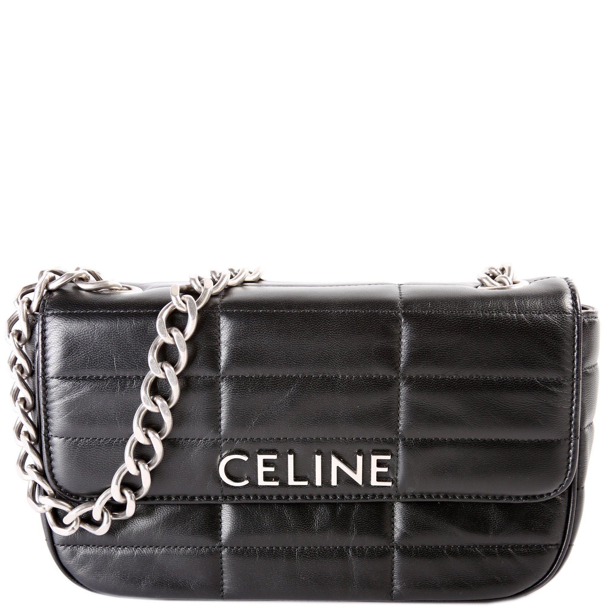 Monochrome Matelasse Shoulder Bag