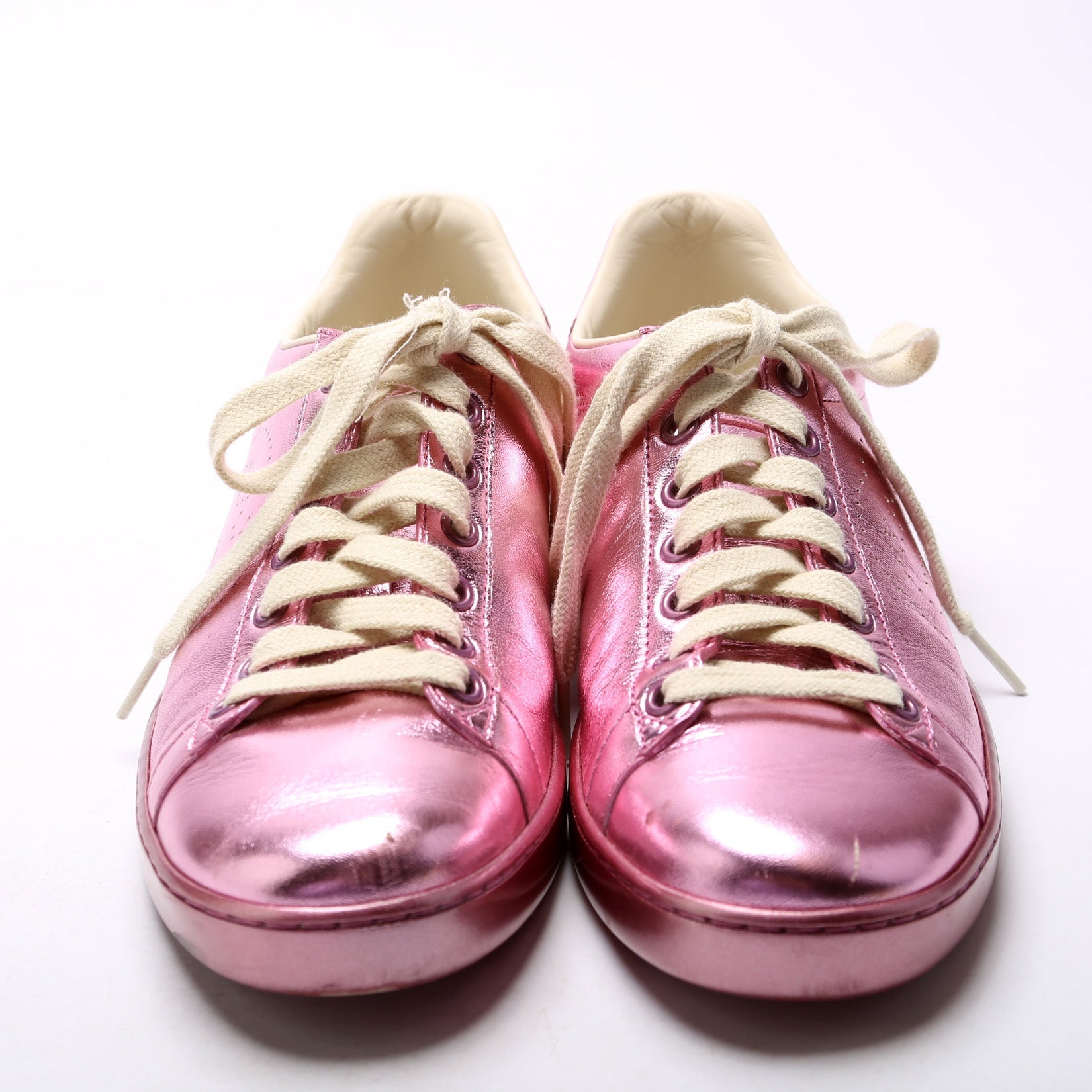 Gucci Ace Web Leather Sneakers Size 37.5
