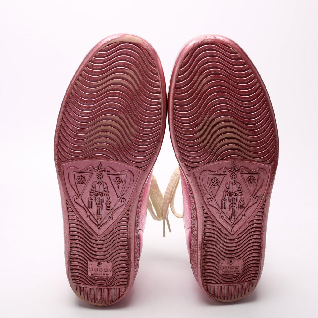 Gucci Ace Web Leather Sneakers Size 37.5