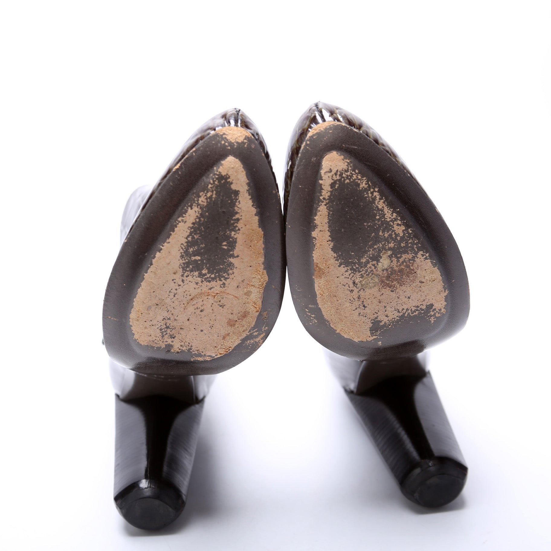 Crocodile Leather Ankle Booties Size 38