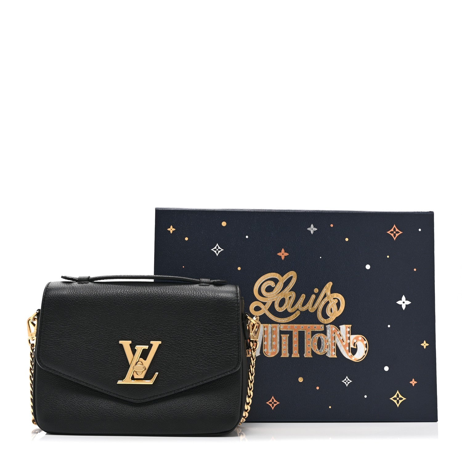 Louis Vuitton Grained Calfskin Lockme Oxford Black