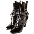 Wrap Leather Ankle Booties Size 38