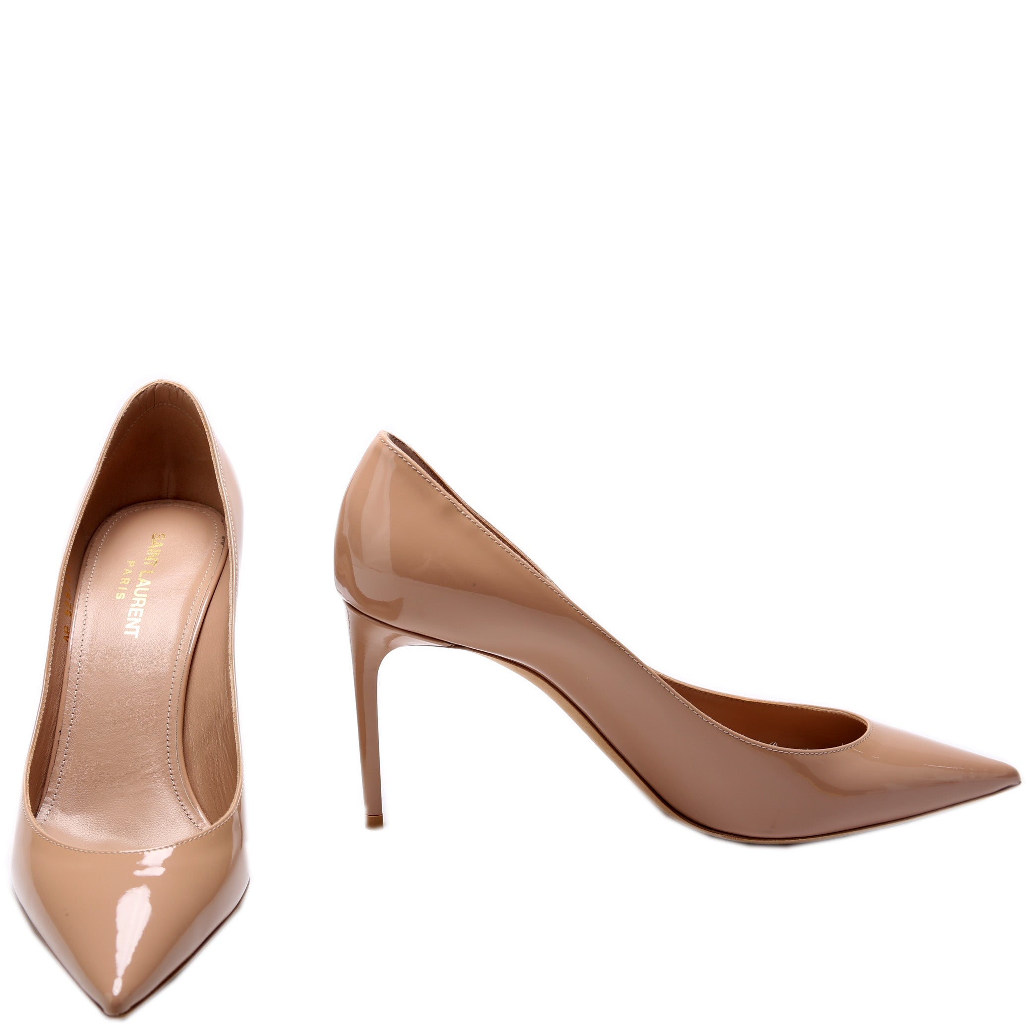 Pointed Toe Patent Pumps Size 38.5