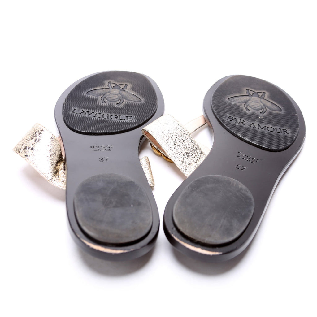 Gucci Marmont T Strap Sandals Size 37