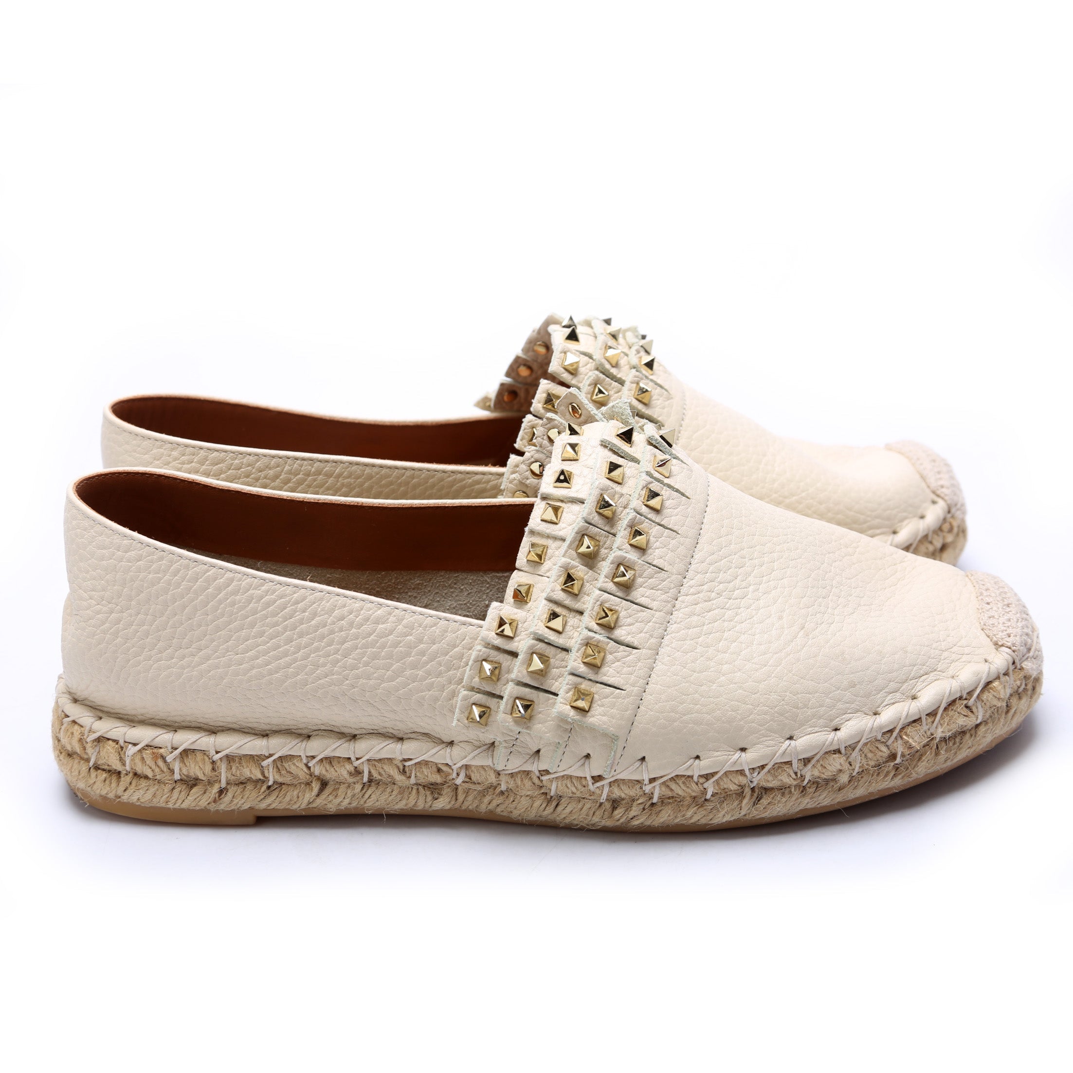 Rockstud Espadrille Flats Size 38
