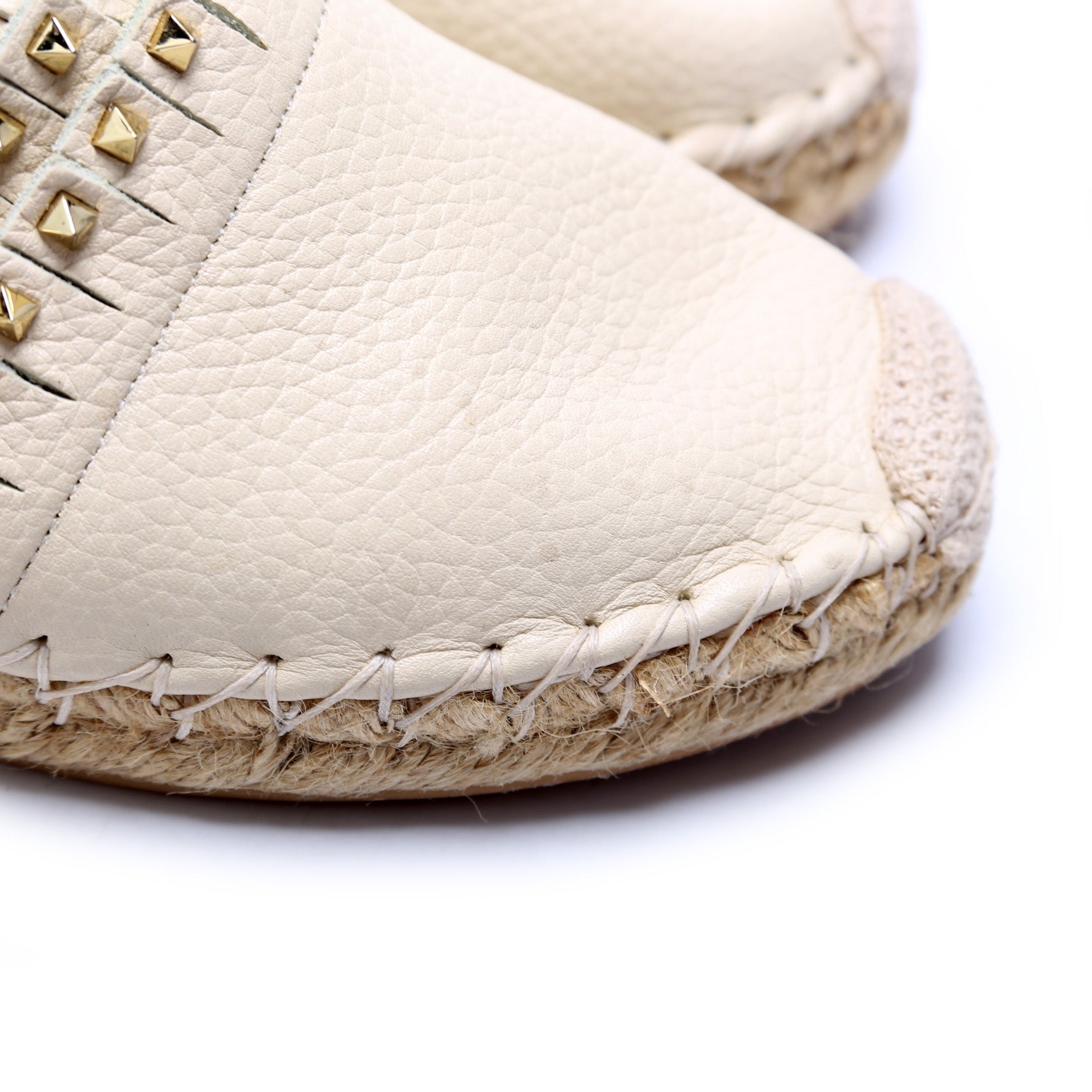 Rockstud Espadrille Flats Size 38