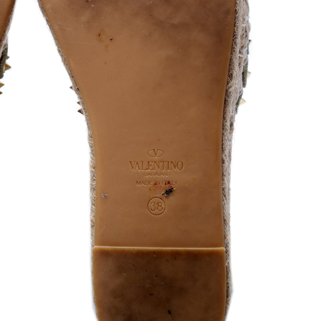 Rockstud Espadrille Flats Size 38
