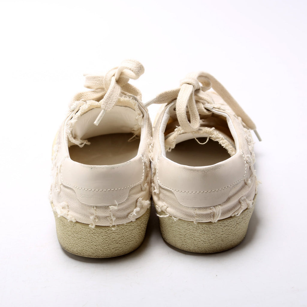 Canvas Lace Up Distressed Sneakers Size 36