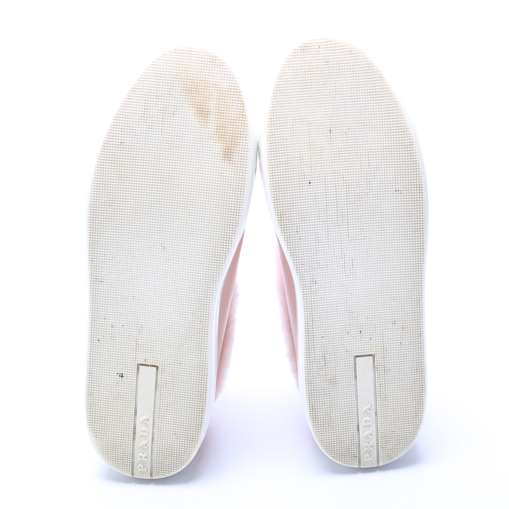 Prada Leather Fur Sneakers Size 38.5