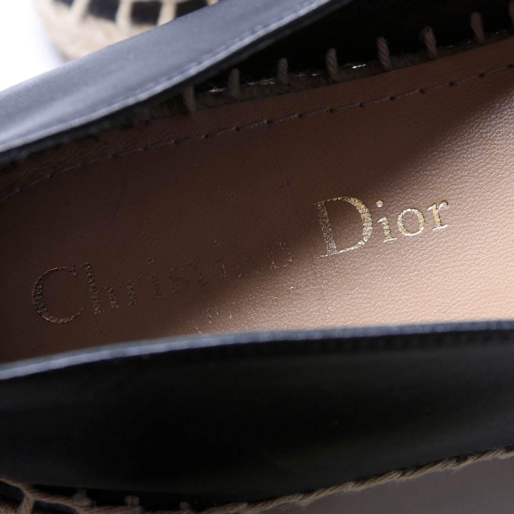 Dior Logo Espadrille Size 38