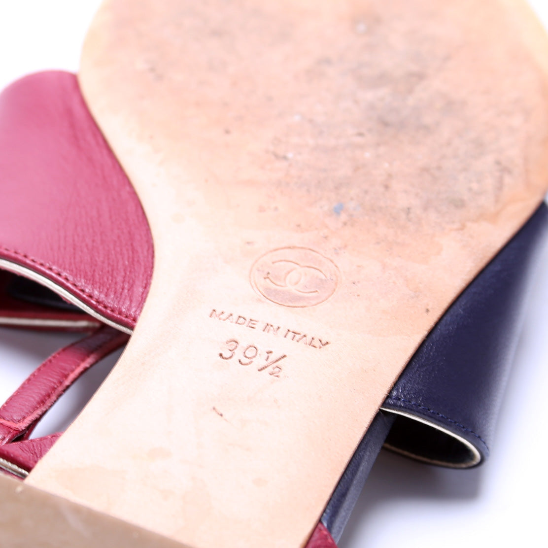 Leather Flat Sandals Size 39.5