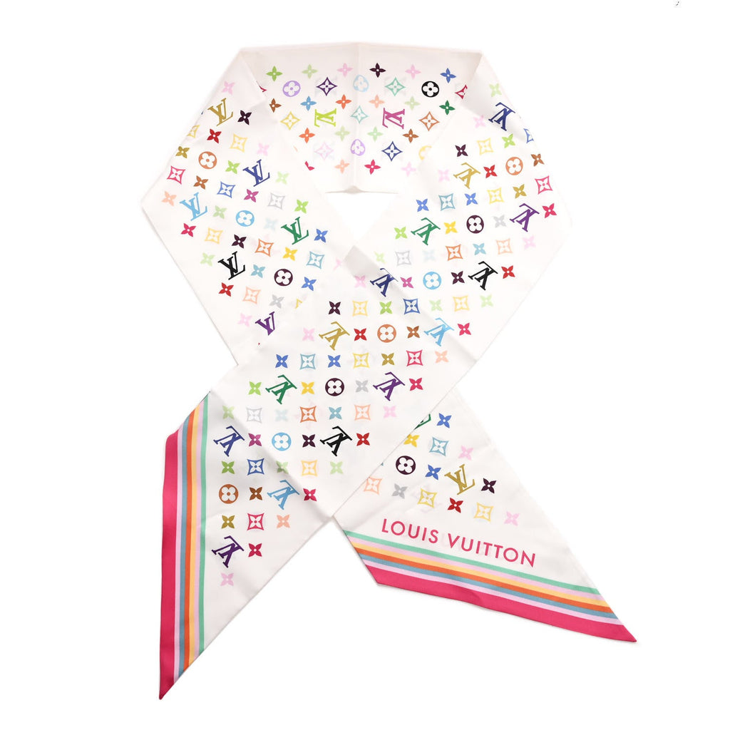Louis Vuitton LV X TM Silk Monogram Multicolor Lavaliere White