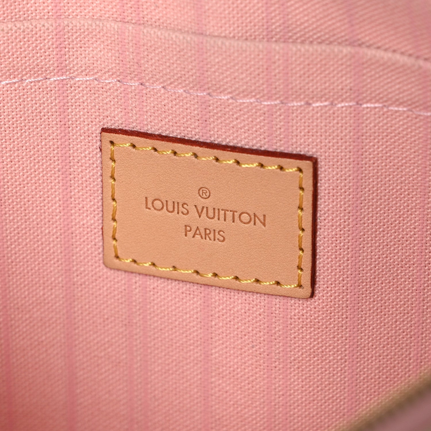 Louis Vuitton Damier Azur Neverfull MM GM Pochette Rose Ballerine