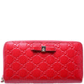 388680 Bow Zip Around Wallet Guccissima