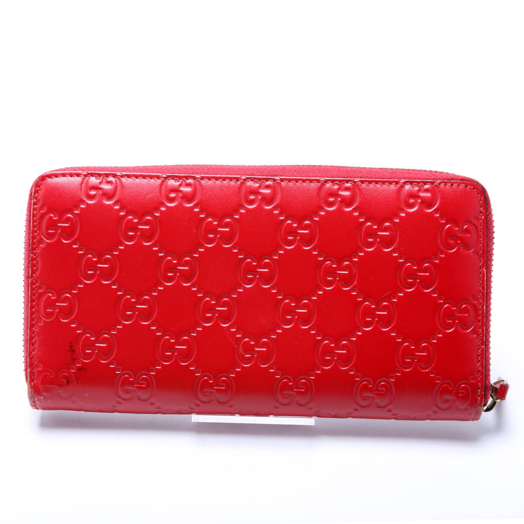 388680 Bow Zip Around Wallet Guccissima