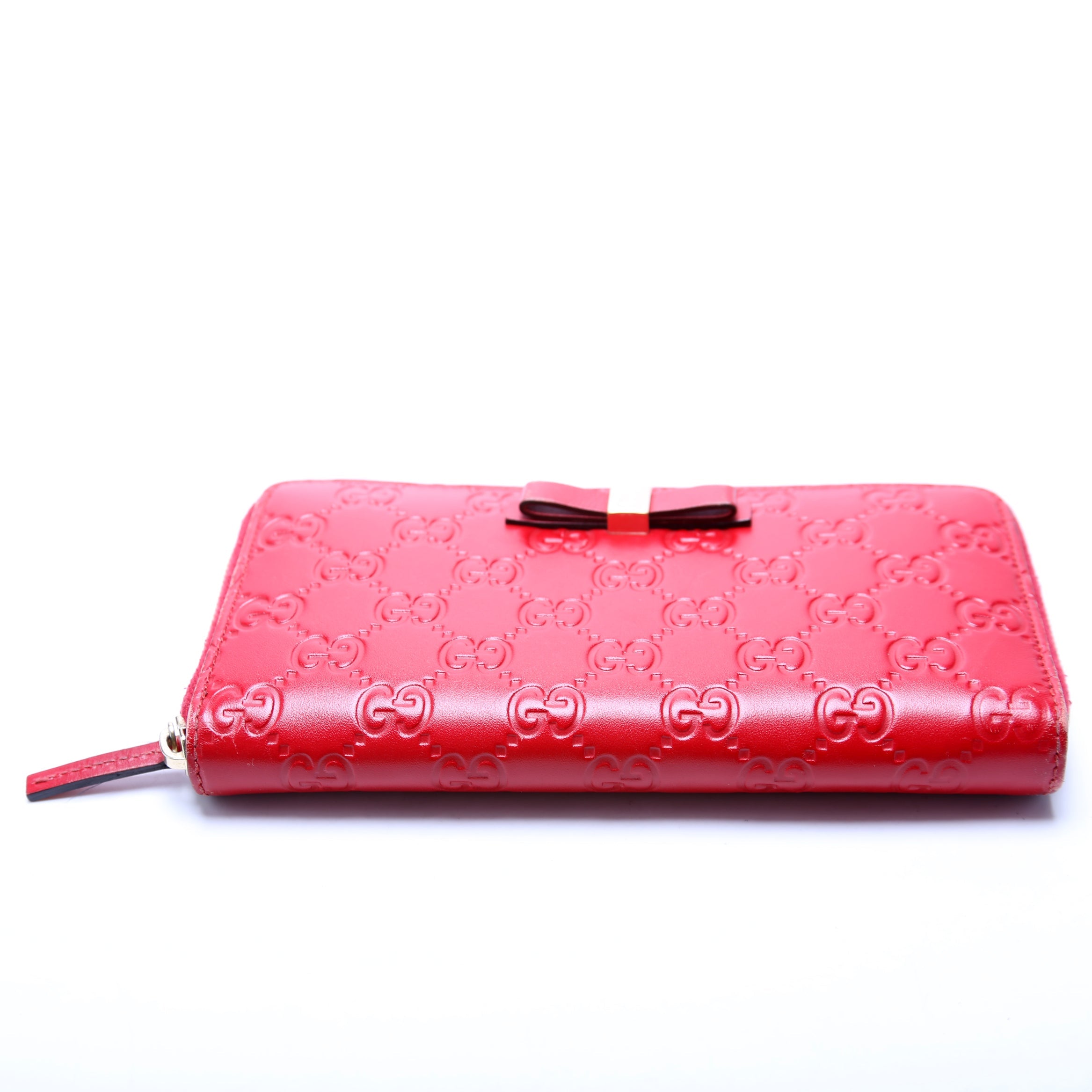 388680 Bow Zip Around Wallet Guccissima