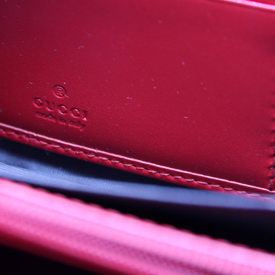 388680 Bow Zip Around Wallet Guccissima